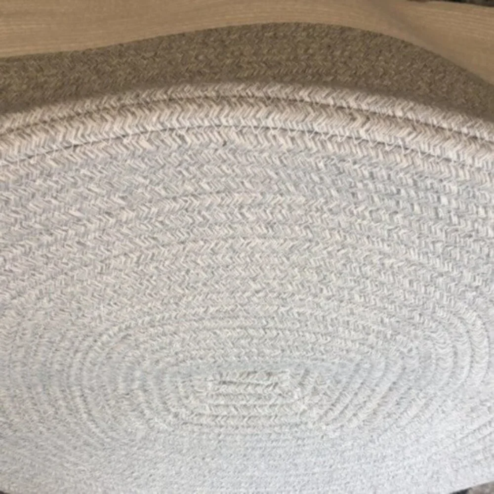 Santorini SALT BY SABRINA Woven Storage Basket XL Cream Grey SALT With Handles